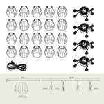 SET CRETE Garland 20m + cable 5m + 20x lampshade D1