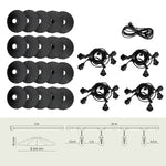 SET CRETE Garland 20m + cable 5m + 20x lampshade M1