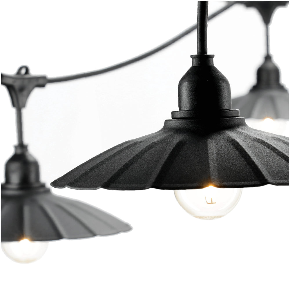 SET CRETE Garland 5m + cable 10m + 5x lampshade M1