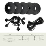 SET CRETE Garland 5m + cable 10m + 5x lampshade M1