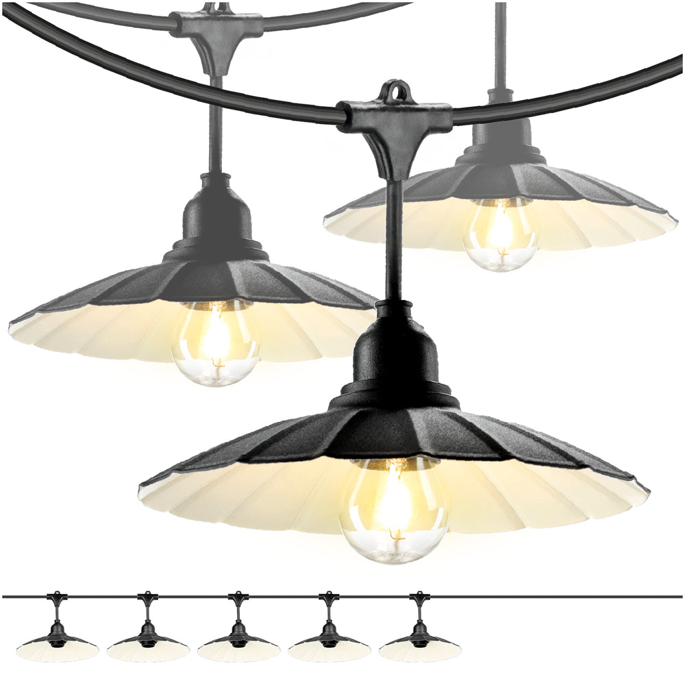 SET CRETE Garland 5m + cable 10m + 5x lampshade M1