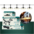 SET CRETE Garland 5m + cable 10m + 5x lampshade M2