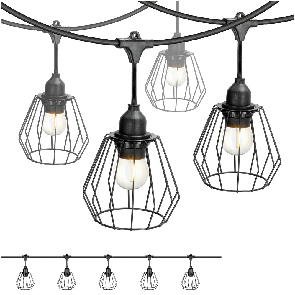 SET CRETE Garland 5m + cable 5m + 5x lampshade D1