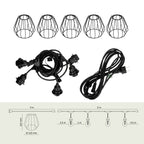 SET CRETE Garland 5m + cable 5m + 5x lampshade D1