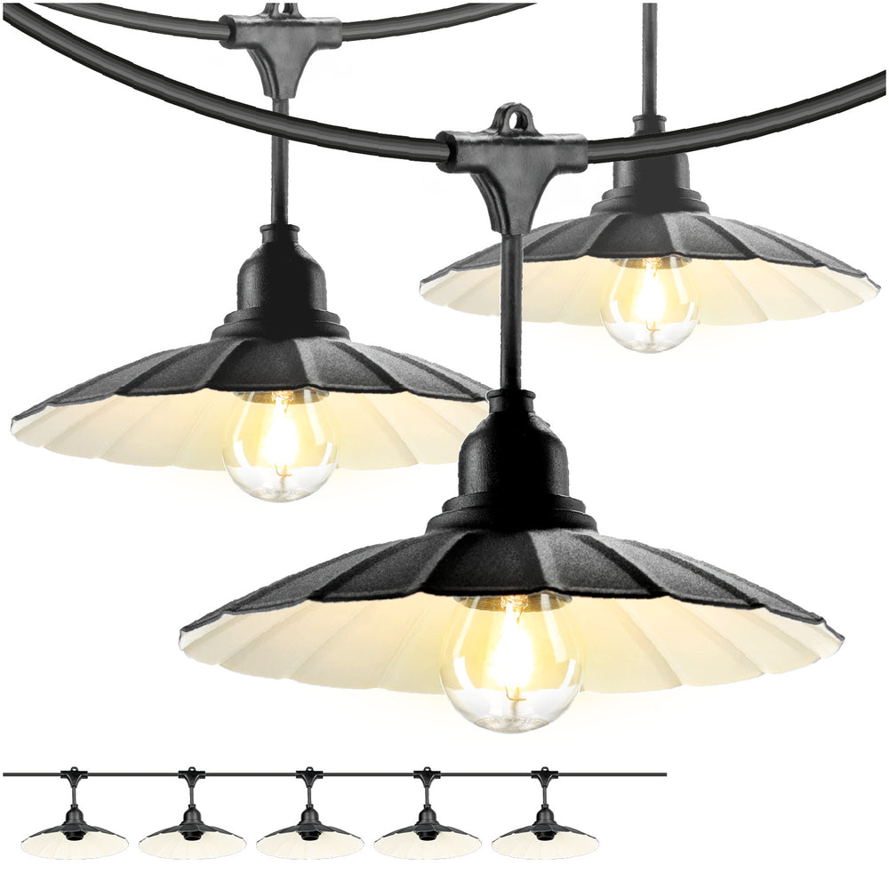 SET CRETE Garland 5m + cable 5m + 5x lampshade M1