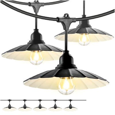 SET CRETE Garland 5m + cable 5m + 5x lampshade M1