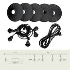 SET CRETE Garland 5m + cable 5m + 5x lampshade M1