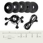 SET CRETE Garland 5m + cable 5m + 5x lampshade M2