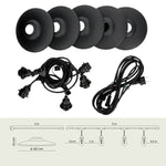 SET CRETE Garland 5m + cable 5m + 5x lampshade M2