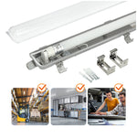 Set HERMETIC 1x120 + LED T8 18W 4000K IP65 Kobi