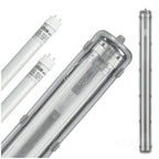Set HERMETIC 2x120 + LED T8 18W 4000K IP65 Kobi