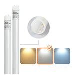 Set HERMETIC 2x120 + LED T8 18W 4000K IP65 Kobi