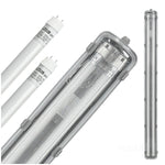 Set HERMETIC 2x120 + LED T8 18W 6500K IP65 Kobi