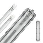 Set HERMETIC 2x60 + LED T8 9W 4000K IP65 Kobi