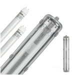 Set HERMETIC 2x60 + LED T8 9W 4000K IP65 Kobi