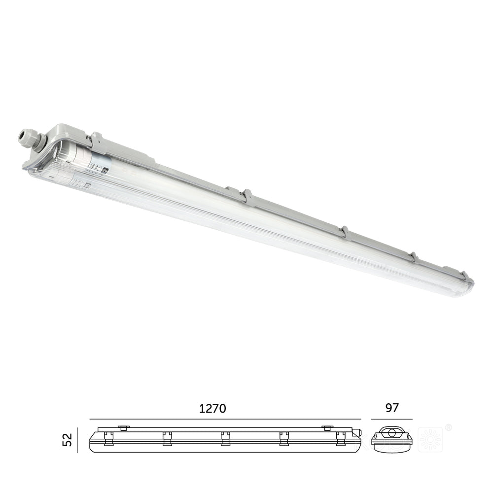 HERMETIC G2 SET + 2x LED T8 18W 120cm 4000K KOBI
