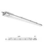 HERMETIC G2 SET + 2x LED T8 18W 120cm 4000K KOBI