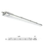 HERMETIC G2 SET + 2x LED T8 18W 120cm 4000K KOBI