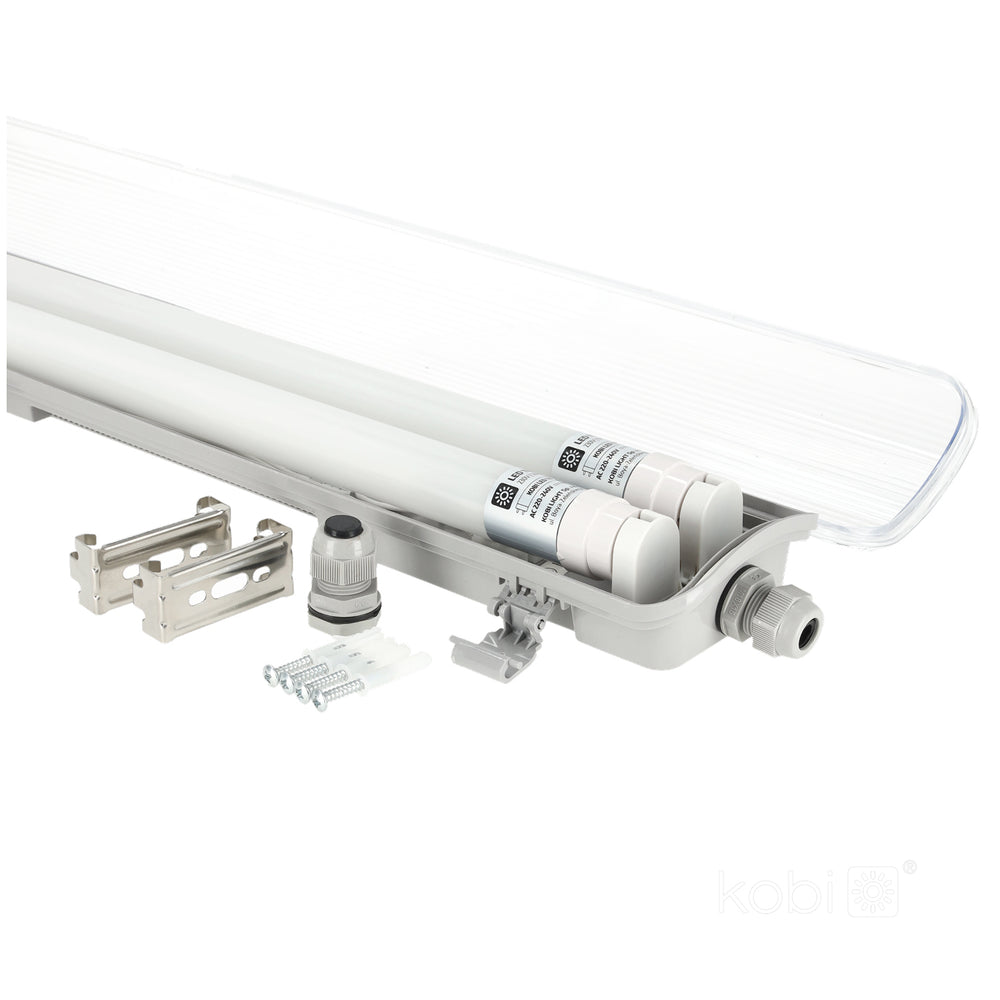 HERMETIC G2 SET + 2x LED T8 18W 120cm 4000K KOBI