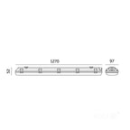 HERMETIC G2 SET + 2x LED T8 18W 120cm 6500K KOBI