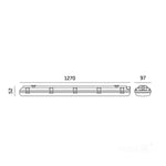 HERMETIC G2 SET + 2x LED T8 18W 120cm 6500K KOBI