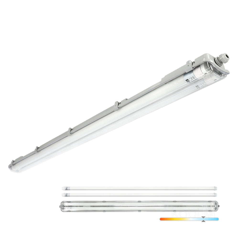 HERMETIC G2 SET + 2x LED T8 18W 120cm 6500K KOBI