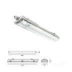 Waterproof set HERMETIC G2 2x60 + 2x LED T8 9W 4000K IP65 Kobi