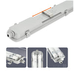 Waterproof set HERMETIC G2 2x60 + 2x LED T8 9W 4000K IP65 Kobi