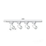 1-circuit track set NEXTRACK GO 4xGU10 1m white Kobi
