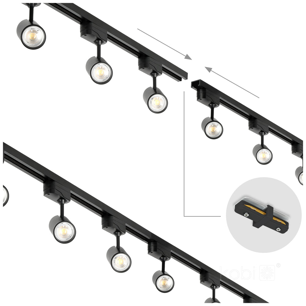 1-circuit track set NEXTRACK GO 4xGU10 1m BLACK Kobi