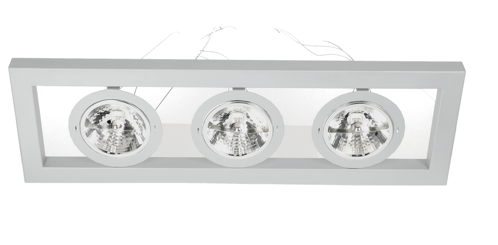 Hanging lamp QR111 AZZAANO G53 3X50W RAL9006